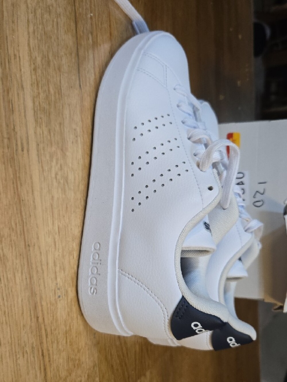 adidas White Low-Top Leather Sneakers - Picture 3 of 3